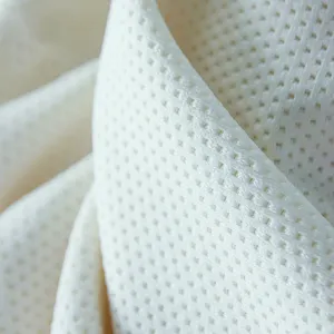 Stokta streç örme Polyester pamuk Spandex 4-way streç boş gri poli kumaş baskı için