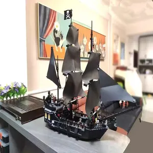 16009 1097 pièces Blocs de construction <span class=keywords><strong>Bateau</strong></span> <span class=keywords><strong>pirate</strong></span> Queen Anne's Revenge Modèle de briques de construction Jouet compatible pour enfants Anniversaire - Product Image 5