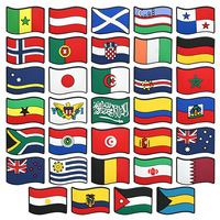 Breloques personnalisées pour chaussures, épingles drapeau national, pack pour les amateurs de voyage, badges de pays personnalisés, cadeaux culturels en gros