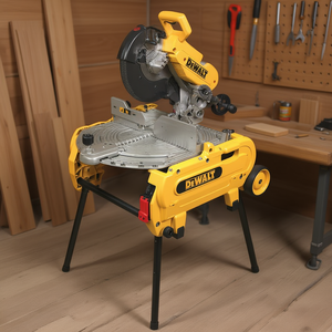 เลื่อยองศาเดวอลท์ 10 นิ้ว พร้อมขาตั้งและล้อ สำหรับตัดไม้ - Product Image 3