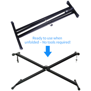 Support de clavier électronique pliable en métal en forme de X, sans installation, dépliable <span class=keywords><strong>pour</strong></span> une utilisation pratique, facile à transporter, support <span class=keywords><strong>pour</strong></span> instrument de musique - Product Image 2