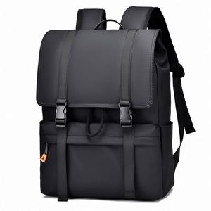 Mochila para portátil de 15.6 pulgadas para hombre, de alta capacidad, impermeable, estilo vintage, bolso de viaje, mochilas escolares - Product Image 5