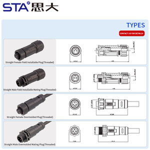 E7 kết nối không thấm nước chủ đề 3 pin thẳng nữ giao phối nam lĩnh vực Cài đặt hàng không cắm - Product Image 3