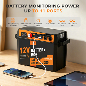 เครื่องกำเนิดไฟฟ้าพกพาพลังงานแสงอาทิตย์ 12V สำหรับการผจญภัย กล่องแบตเตอรี่ ABS แข็งแรงทนทาน เหมาะสำหรับการตั้งแคมป์ ใช้งานกลางแจ้ง พร้อมระบบอัจฉริยะสำหรับอุปกรณ์อิเล็กทรอนิกส์ - Product Image 1