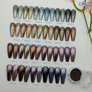 Poudre de chrome magique de style turc LIBO, poudre fine pour ongles, effet miroir chromé métallique - Product Image 2