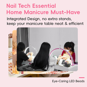 Wall Mounted Nail Lamp <b>Kit</b> Half Moon UV LED Manicure Light With Stand Phone Holder Base Accessories - Product Image 3