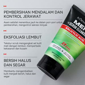 KORMESIC - Limpiador Facial Exfoliante Suave de 100 ml con Ácido Salicílico para el Control del Acné, Certificado por Bpom, Venta al por Mayor - Product Image 3