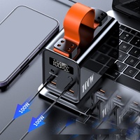 Batería Externa Portátil M-Queen Personalizada de Alta Capacidad 100W PD con Espejo UV, Cable Integrado y Pantalla LED - 30000/60000mAh Li-Polímero