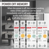 Compteur d'énergie intelligent 1P 2P TUYA APP Zigbee WIFI kWh avec disjoncteur, relais temporisé et protection contre les fuites de tension EAYCBM-T