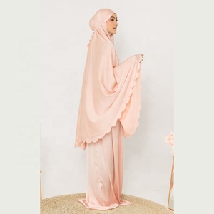 In magazzino all'ingrosso musulmano Design classico Khimar cappello preghiera vestiti donna Burqa <span class=keywords><strong>Dubai</strong></span> lungo Khimar Hijab - Product Image 3