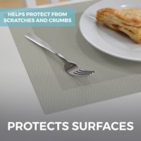Ensemble de tapis de table en PVC antidérapant pour restaurant hôtel tapis de table en plastique tissé tapis de table assiette à dîner tapis de plat