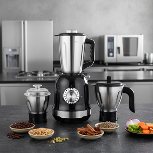 Robot da <span class=keywords><strong>Cucina</strong></span> Portatile 3-in-1 in Acciaio Inossidabile con Frullatore, Mixer e Tritatutto a Pulsante per Ghiaccio, Ideale per Uso Domestico e Alberghiero - Product Image 1