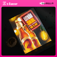 Boîte lumineuse à LED double face rechargeable A4 / A5 pour menu, support de promotion, support de poster, cadre de présentation de bureau, support de signalisation