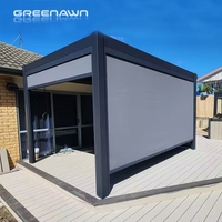 Pergola Greenawn en aluminium, robuste, autoportante, pour extérieur, pavillon de jardin en aluminium, toit rigide, gazebo pergola