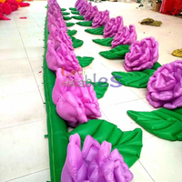 Chaînes de fleurs gonflables sur le thème des fleurs publicité fleur gonflable rose décoration pour la fête