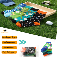 Chaussettes de performance athlétique pour le soutien de la marque Start up Brand, avec soutien de la voûte plantaire, chaussettes de golf fantaisie amusantes, pour l'entraînement et la performance