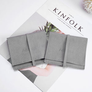 Custom Logo Exquisite Velvet Jewelry Bag <b>Drawstring</b> <b>Pouch</b> Small Storage Bag Jewellery Packaging Bags - Product Image 4