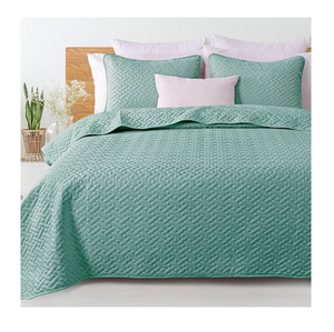 ชุดผ้าคลุมเตียงแบบกำหนดเอง สีพื้น ผ้าฝ้ายเย็บลาย ซักเครื่องได้ ลายดอกไม้ 200TC ใช้ได้ทุกฤดู ผลิตในอินเดีย - Product Image 1