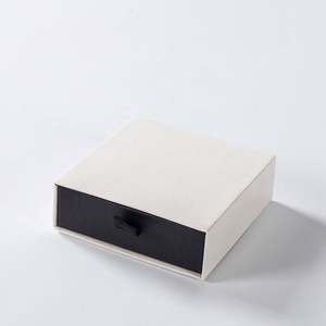 Boîte cadeau de bijoux en carton-logique personnalisée boîte de dessin de collier boîte de papier à tiroir coulissant avec mousse noire pour l'emballage de bijoux - Product Image 4