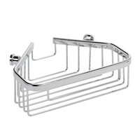 Panier d'angle et étagère suspendue en acier inoxydable pour salle de bain, modèle SIR 60, finition peinte/revêtement en poudre, prix usine abordable