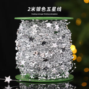 Cuentas de PVC electrochapadas en forma de estrella de cinco puntas para línea de <span class=keywords><strong>pesca</strong></span>, materiales de conexión para joyería DIY, decoración navideña y de bodas - Product Image 3