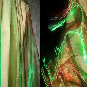 Due toni tessuto iridescente Organza per costumi di scena decorazione di nozze decorazioni asilo <span class=keywords><strong>e</strong></span> tessuto di design materiale artigianale - Product Image 6