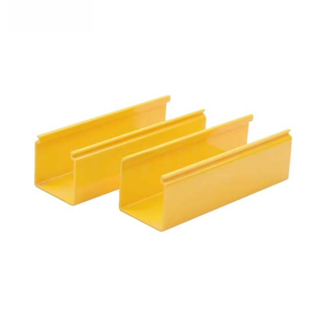 Yellow Pvc Fiber Optical Raceway Cable Trunking Tray For Data Center Network Cabling Perforated Open Side Rail Channel