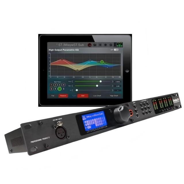 Professional 2 in 6 Out Digital Audio Processor Loudspeaker System with DSP Auto EQ Feedback Suppression for Stage Live Sound