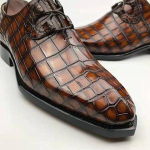 <span class=keywords><strong>Zapatos</strong></span> de Vestir para Hombre Hechos a Mano con Piel de Cocodrilo, <span class=keywords><strong>Zapatos</strong></span> de Alta Calidad con Cuero Genuino de Cocodrilo para Fiestas - Product Image 5