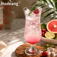 380ml 450ml Hurricane Cocktailglas, helder, met steel, voor sap, smoothie, bar, dranken
