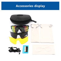 Lunettes de soleil de sport avec 3 verres interchangeables polarisés pour la course à pied, le cyclisme, le baseball, la pêche, le golf, la randonnée, pour hommes et femmes