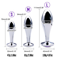 Plug anal en acier inoxydable 316 de haute qualité en forme de goutte d'eau, dilatateur anal de style SM, stimulateur de prostate gay, jouet sexuel alternatif