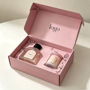 Boîte d'emballage en carton ondulé rose personnalisée pour l'expédition de bougies, d'huiles parfumées et de vêtements - Product Image 2