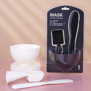 Ensemble de bols et spatule en plastique, 3 en 1, soin du visage, de couleur noire, pour mélanger les masques en argile, pour Salon de beauté, de couleur noire, livraison gratuite - Product Image 5