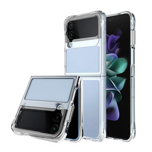 Pour <span class=keywords><strong>Galaxy</strong></span> <span class=keywords><strong>Z</strong></span> Flip 4 5 6 Transparent Hard PC Anti-knock Back Cover Case pour <span class=keywords><strong>Samsung</strong></span> <span class=keywords><strong>Galaxy</strong></span> <span class=keywords><strong>Z</strong></span> Flip 3 2 <span class=keywords><strong>5G</strong></span> Case Bumper Phone Shell - Product Image 2