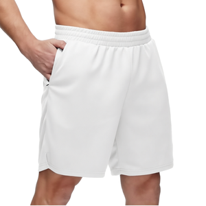 Men's Elastic Waist Sporty Knitted Canvas Eco-Friendly Digital Printed Shorts - Product Image 1