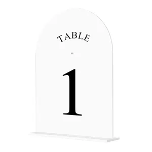 Customized Table Number Holders Acrylic Reserved Table Sign With Stand For Restaurant