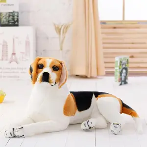 Mainan Hewan Boneka Anjing Asli Duduk Lembut Lucu Desain Baru untuk Hadiah