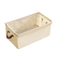 Boîte de rangement pour vêtements écologique rectangulaire de 66 L avec couvercle en tissu, pliable et empilable, pour pantalons et sous-vêtements