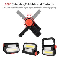 Lampe de travail COB en gros, portable, rechargeable par USB, pour l'extérieur, les tentes, la randonnée et le camping