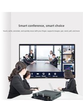 Tableau publicitaire interactif multifonctionnel avec télécommande collaborative, écran tactile 4K Android 14 à 20 points, grand écran pour