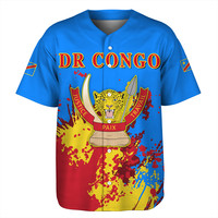 Vêtements avec drapeau du Congo au prix d'usine pour hommes, maillot de baseball personnalisé, livraison directe