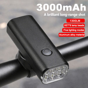 Faro Delantero LED de Aleación de Aluminio <span class=keywords><strong>para</strong></span> <span class=keywords><strong>Bicicleta</strong></span>, Impermeable, Recargable por USB-C, Alta Potencia de 1300 Lúmenes <span class=keywords><strong>para</strong></span> Ciclismo Nocturno - Product Image 5