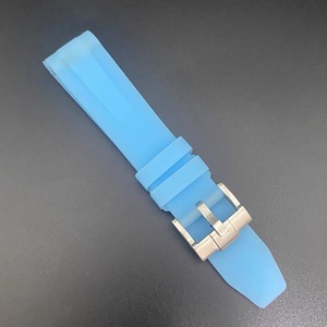 Pièces de modification de montre, bracelet de 20 mm avec boucle à languette, extrémité incurvée, bracelet en caoutchouc multicolore - Product Image 2