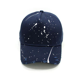 Hoch kalibrige Navy Baseball Caps mit trend igem White Splatter Design für große Maßstäbe - Product Image 1