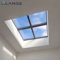 Lange Fenêtre de toit électrique en aluminium, automatique, résistante aux intempéries, finition anodisée, avec télécommande pour studio ou loft