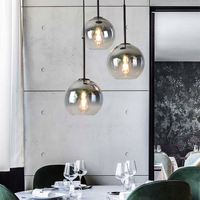 Lampe suspendue en or E27 au design nordique moderne, Globe en verre Led, boule en verre à bulles, lampe suspendue