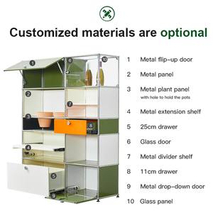 Gabinete de consola de acero inoxidable personalizado, gabinete modular montado <span class=keywords><strong>en</strong></span> la pared con cajones para entrada, dormitorio y sala de estar - Product Image 6