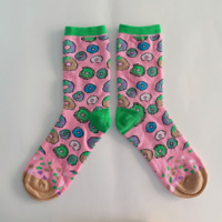 Logo personnalisé Chaussettes En Gros Mode Chaussettes Femmes Hommes Robe Drôle Mignon Coton Donut Chaussettes
