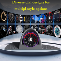 YINHI Nouvelle Conception Horloge Intelligente Intégrée en Plastique à Commande Centrale et Contrôlée par Application, Adaptée aux Véhicules Cadillac CT5 2020-2023